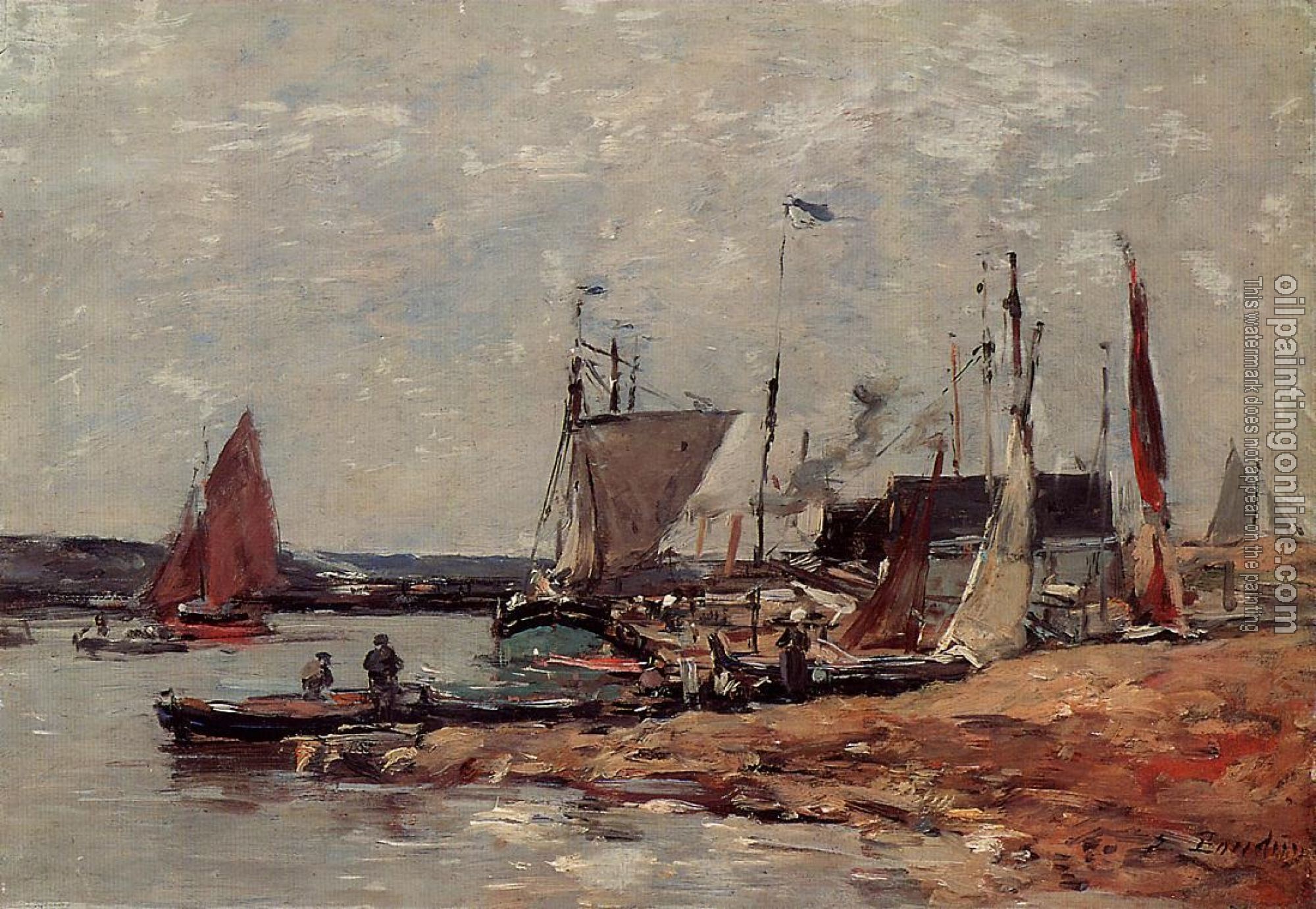 Boudin, Eugene - Trouville, the Port